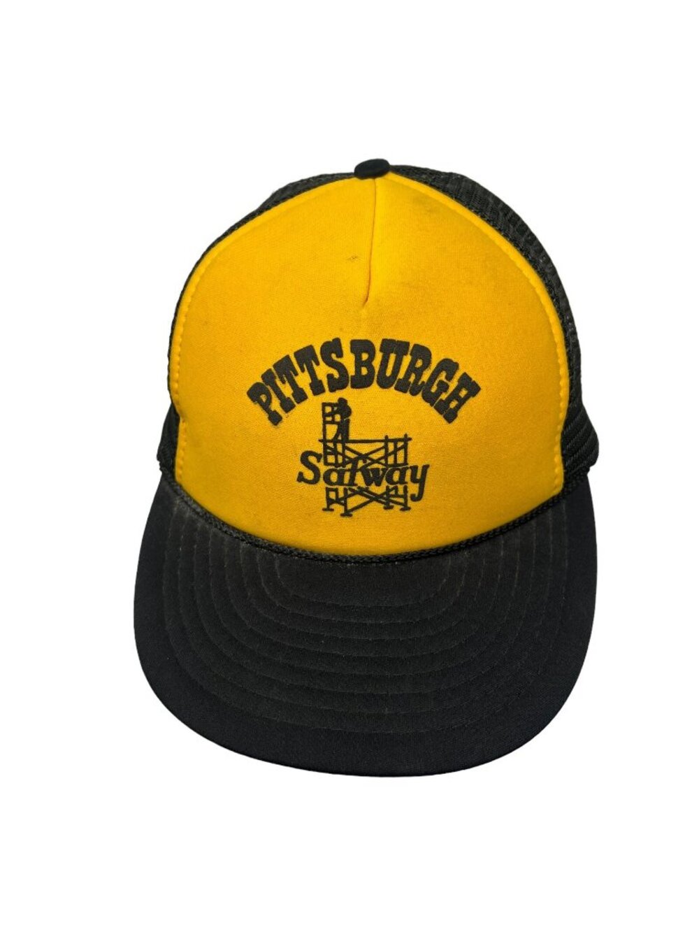 Pittsburgh Safway Scaffolding Construction Vintage Mesh Trucker Snapback Hat Cap